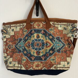 Macchia di Ruggine Bag Oversized Embroidered Colorful Weekender Travel Tote